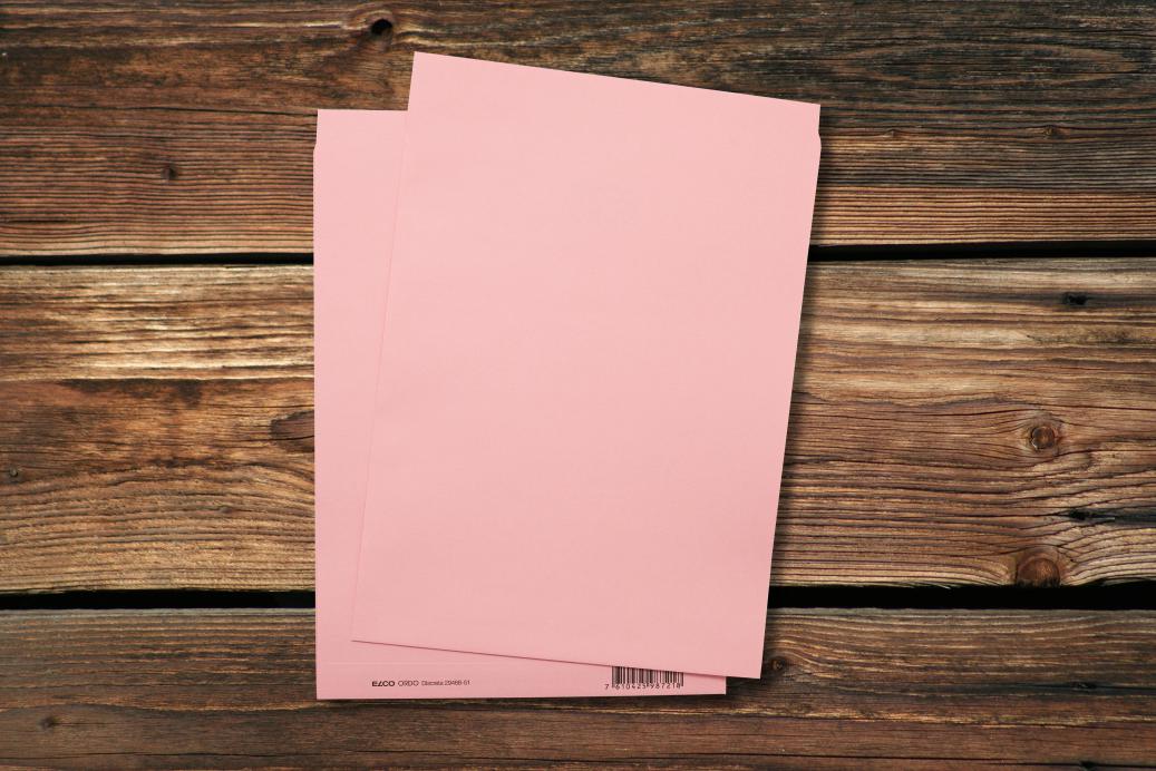 Ordnungsmappen 220x310 mm Hellrosa 120 g/qm